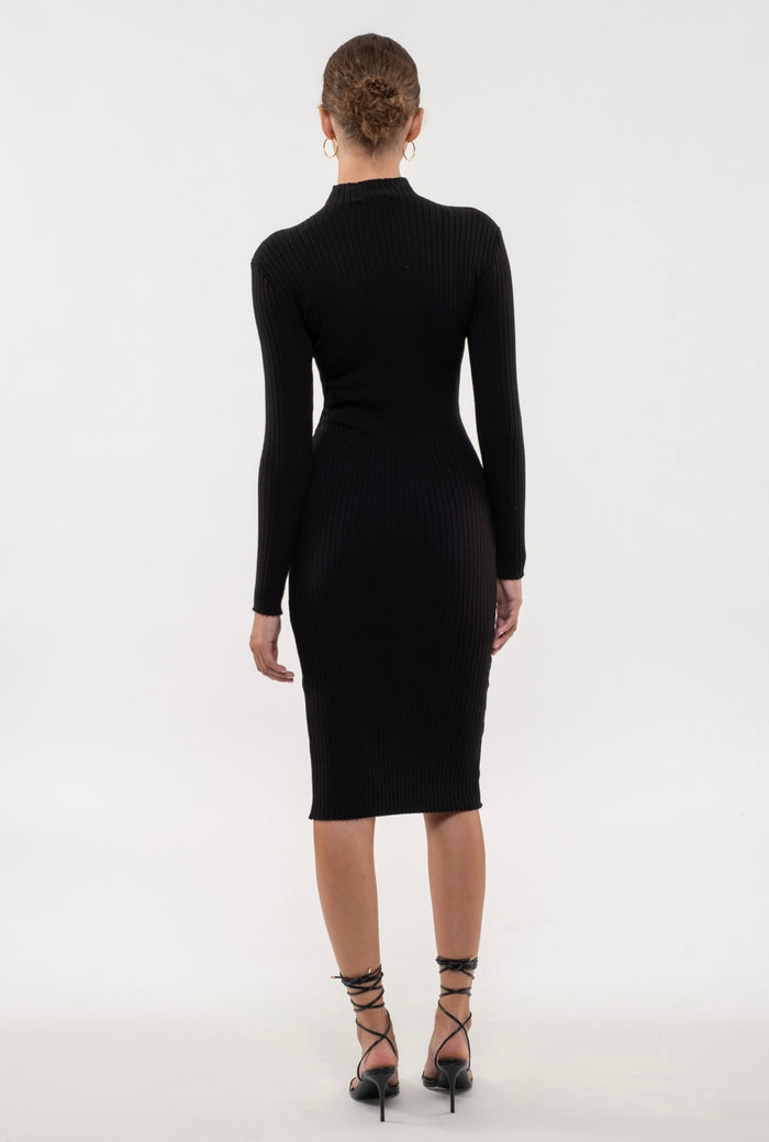 Zara Mock Neck Midi Dress