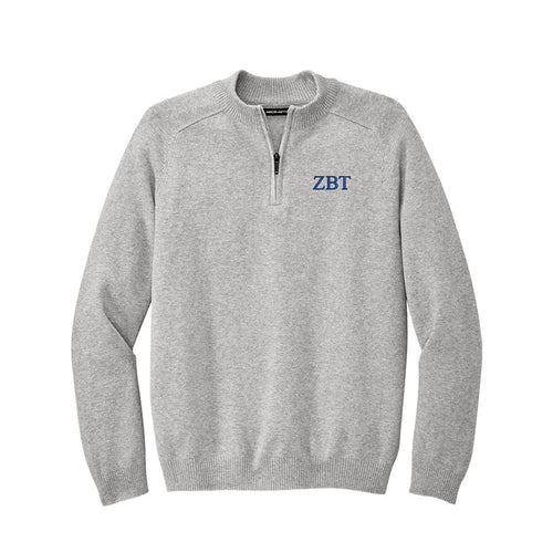 Zeta Beta Tau 1/4-Zip Monogrammed Sweater