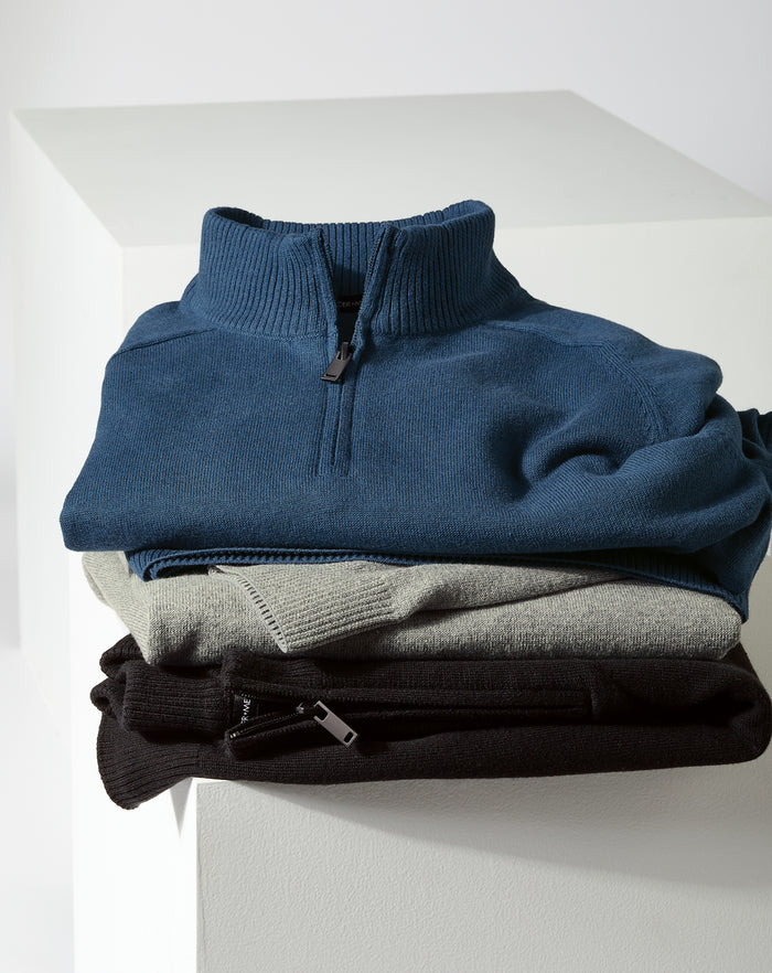 Zeta Beta Tau 1/4-Zip Monogrammed Sweater