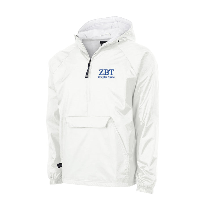 Zeta Beta Tau Flannel Lined Windbreaker - Chapter Name