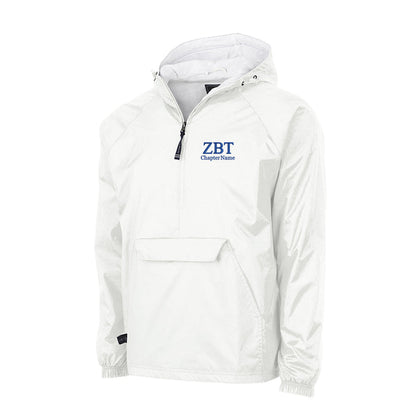 Zeta Beta Tau Flannel Lined Windbreaker - Chapter Name