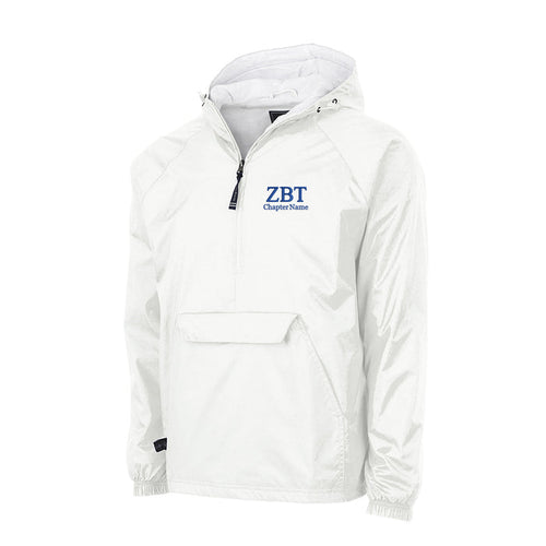 Zeta Beta Tau Flannel Lined Windbreaker - Chapter Name