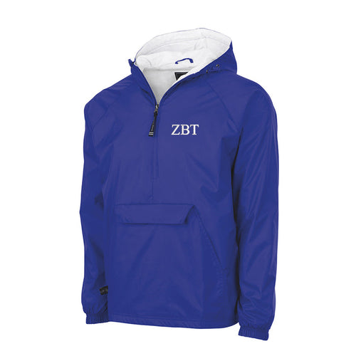 Zeta Beta Tau Flannel Lined Windbreaker - Letters