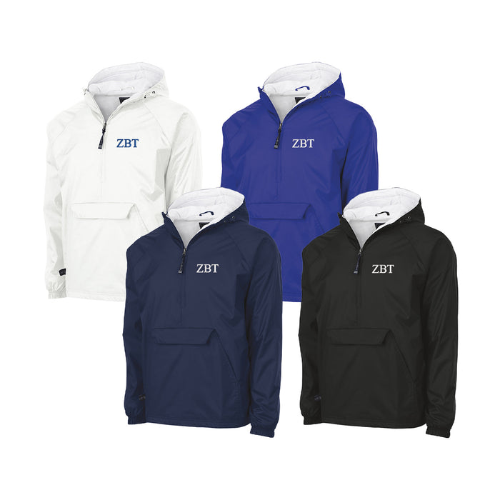 Zeta Beta Tau Flannel Lined Windbreaker - Letters