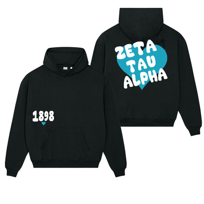 Zeta Tau Alpha Heart Pullover Hoodie