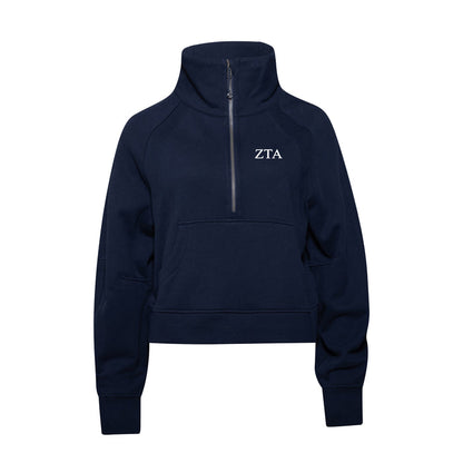 Zeta Tau Alpha lululemon Scuba Oversized Funnel-Neck Half Zip - Navy