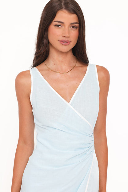 Petal and Pup USA DRESSES Zion Mini Dress - Pale Blue